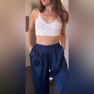 Navy blue pyjama pants